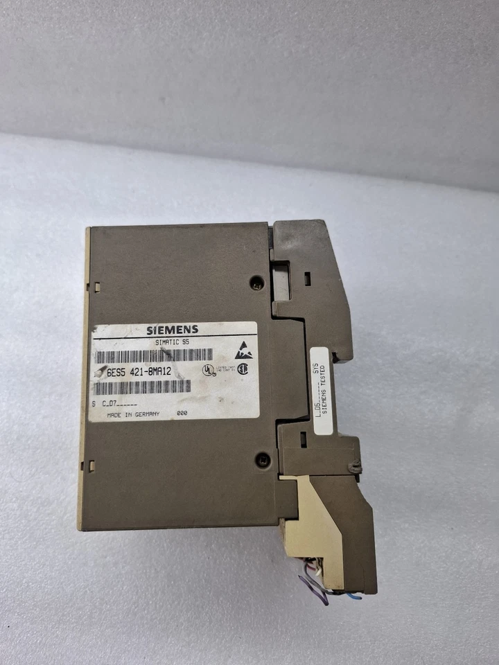 LOT OF 2 PCS SIEMENS 6ES5 421-8MA12 DIGITAL INPUT MODULE SIMATIC S5 WITH BASE